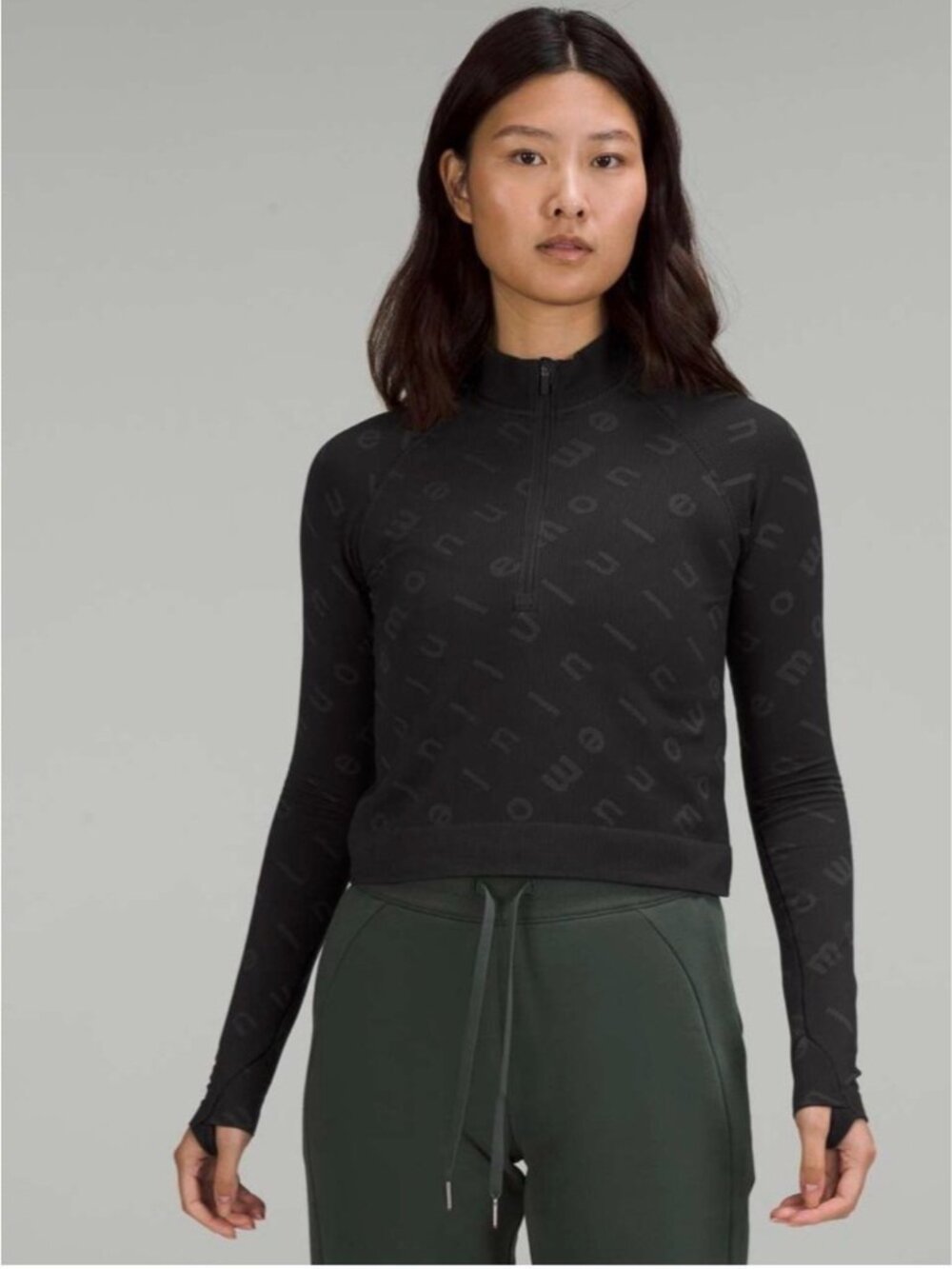 Lululemon Rest Less Cropped Half Zip Size 4